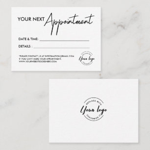 Eenvoudige moderne Business logo Custom Afsprakenkaartje