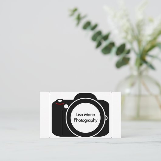 Eenvoudige moderne camera-fotografie visitekaartje (Staand voorkant)