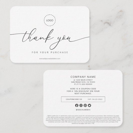 Eenvoudige, moderne campagne voor het koppelen van contactkaartje (Voorkant / Achterkant)