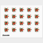 Eenvoudige moderne Cany Cane Kerst stickers (Vel)