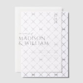 Eenvoudige moderne chique zwart-wit bruiloft vellum uitnodigingen (Offset (Uitnodiging))