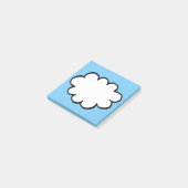 Eenvoudige moderne Cloud Think Bubble Post-it® Notes (Schuin)