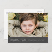 Eenvoudige moderne communie voor hem Foto Dank u Briefkaart (Voorkant / Achterkant)