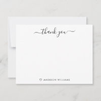 Eenvoudige moderne dank u elegante script typograf
