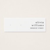 Eenvoudige moderne displaykaart voor oorhangers mini visitekaartjes (Voorkant)