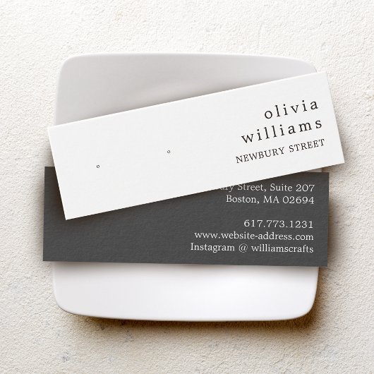 Eenvoudige moderne displaykaart voor oorhangers mini visitekaartjes