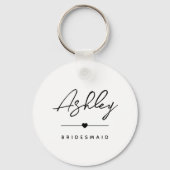 Eenvoudige Moderne Elegante Aangepaste Namen van B Sleutelhanger (Achterkant)