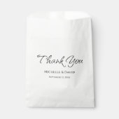 Eenvoudige moderne elegante bruiloft Dank u Bedankzakje (Voorkant)