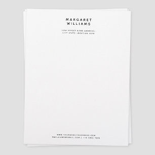 Eenvoudige, moderne, elegante Kantoor Letterhead Briefhoofd