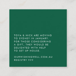 Eenvoudige moderne envelopkaart informatiekaartje