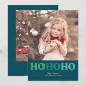 Eenvoudige Moderne Feestdagen | Groen 2 Foto  Feestdagenkaart (Voorkant / Achterkant)