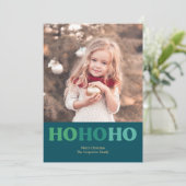 Eenvoudige Moderne Feestdagen | Groen 2 Foto  Feestdagenkaart (Staand voorkant)