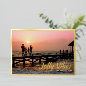 Eenvoudige Moderne Folie Custom Photo Xmas Kaarten (Staand Voorkant)