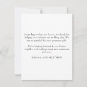 Eenvoudige moderne foto - Hartelijk dank - kaart (Achterkant)