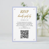 Eenvoudige Moderne Foto QR Code Bruiloft Behuizing RSVP Kaartje (Staand voorkant)