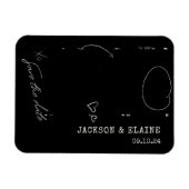 Eenvoudige moderne foto strook save the date magneet (Horizontaal)