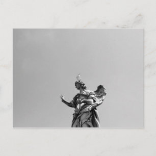 Eenvoudige, moderne foto van de zeemeeuw bovenop h briefkaart