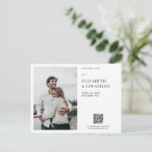 Eenvoudige, moderne foto van Elegant sparen de dat Uitnodiging Briefkaart (Staand voorkant)