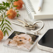 Eenvoudige moderne foto van het geheugen van het t sleutelhanger (Voorkant Rechts)