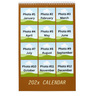 Eenvoudige moderne fotocollage minimalistisch op m kalender