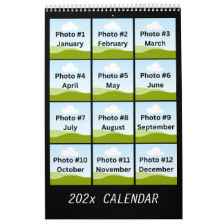 Eenvoudige moderne fotocollage minimalistisch op m kalender