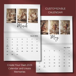 Eenvoudige Moderne Fotokalender Kalender