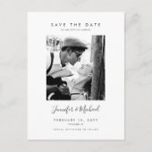 Eenvoudige moderne fotontwerp save the date ansich uitnodiging briefkaart (Voorkant)