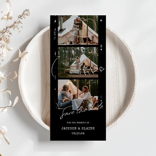 Eenvoudige moderne fotostrip save the date