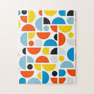 Eenvoudige moderne geometrische mozaïekkunst legpuzzel