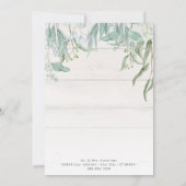 Eenvoudige moderne geometrische rozen gouden blad bedankkaart (Achterkant)