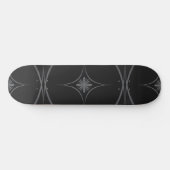 Eenvoudige moderne geometrische Star Black Skateboard (Horizontaal)