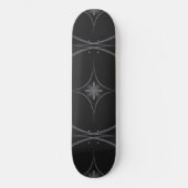 Eenvoudige moderne geometrische Star Black Skateboard (Voorkant)