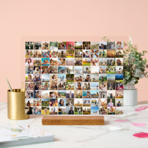 Eenvoudige moderne gepersonaliseerde 108 foto coll acryl bord