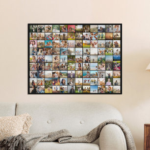 Eenvoudige moderne gepersonaliseerde 108 foto coll afdruk