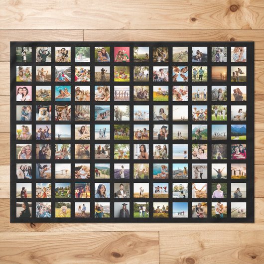 Eenvoudige moderne gepersonaliseerde 108 foto coll tafelkleed