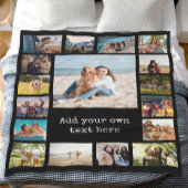 Eenvoudige moderne gepersonaliseerde 17 foto colla fleece deken