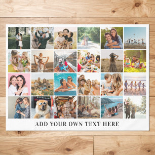 Eenvoudige moderne gepersonaliseerde 24 foto colla tafelkleed