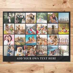 Eenvoudige moderne gepersonaliseerde 24 foto colla tafelkleed