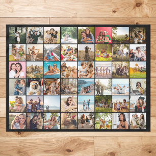 Eenvoudige moderne gepersonaliseerde 48 foto colla tafelkleed