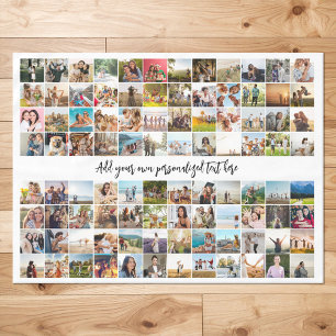 Eenvoudige moderne gepersonaliseerde 96 foto colla tafelkleed