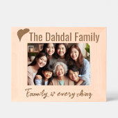 Eenvoudige moderne gepersonaliseerde familienaam,  gegraveerde lijstjes