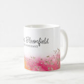 Eenvoudige, moderne Gold Pink Business Koffiemok (Voorkant rechts)