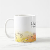 Eenvoudige, moderne Gold Pink Business Koffiemok (Links)
