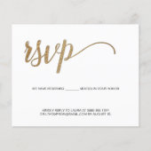 Eenvoudige, moderne Gold RSVP, geen gereserveerde (Voorkant)