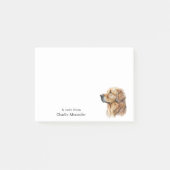 Eenvoudige moderne Golden Retriever gepersonalisee Post-it® Notes (Voorkant)
