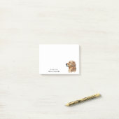 Eenvoudige moderne Golden Retriever gepersonalisee Post-it® Notes (Op bureau)