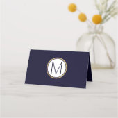 Eenvoudige moderne gouden gevoerd Navy Blue Meal b (Achterkant)