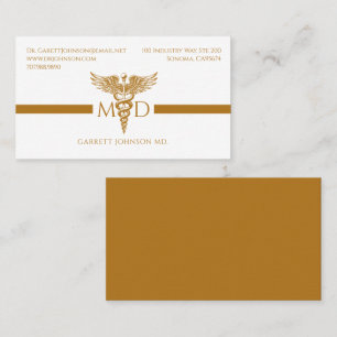 Eenvoudige Moderne Gouden Minimalistische Arts Visitekaartje