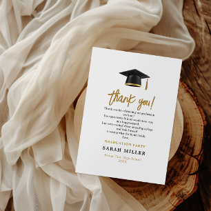 Eenvoudige Moderne Graduation Party Bedankkaart