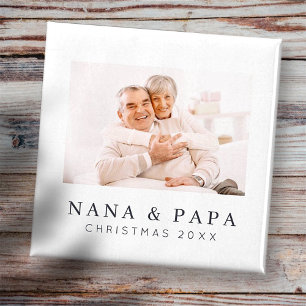 Eenvoudige moderne grafische fotofeestdag magneet